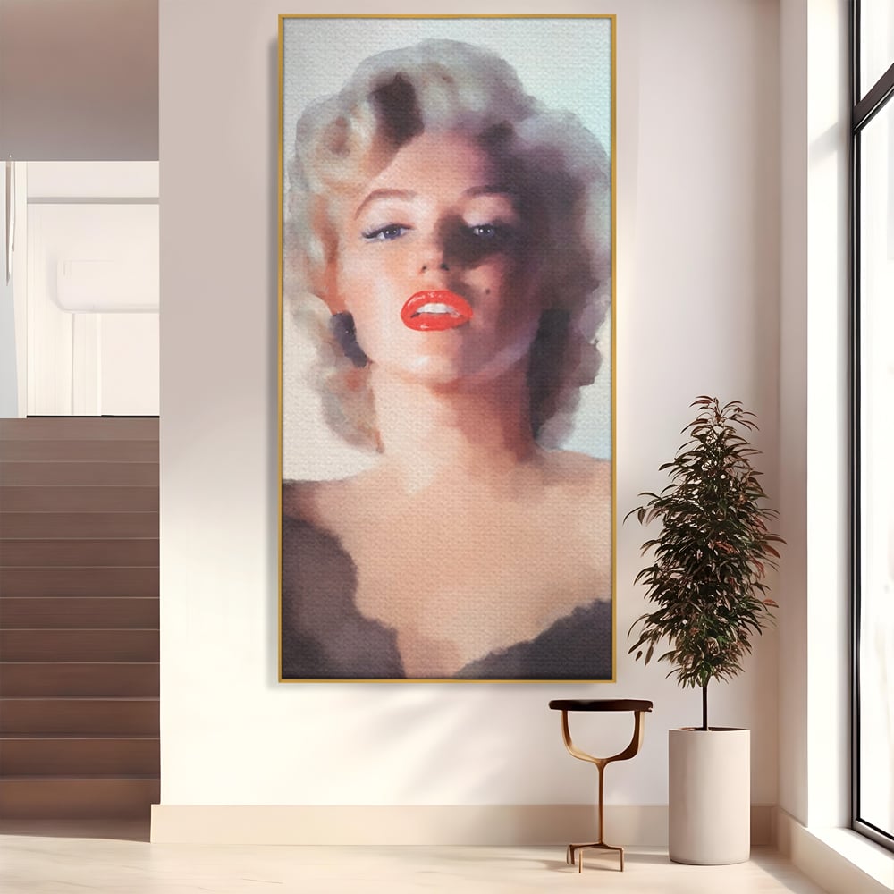 Tablou Canvas Premium LuxCanva® A1361, Marilyn Monroe ,  Living, Actrita, Sex Simbol, Diva, Cantareata, Dressing, Culori Vibrante