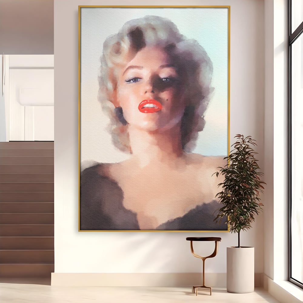 Tablou Canvas Premium LuxCanva® A1361, Marilyn Monroe ,  Living, Actrita, Sex Simbol, Diva, Cantareata, Dressing, Culori Vibrante