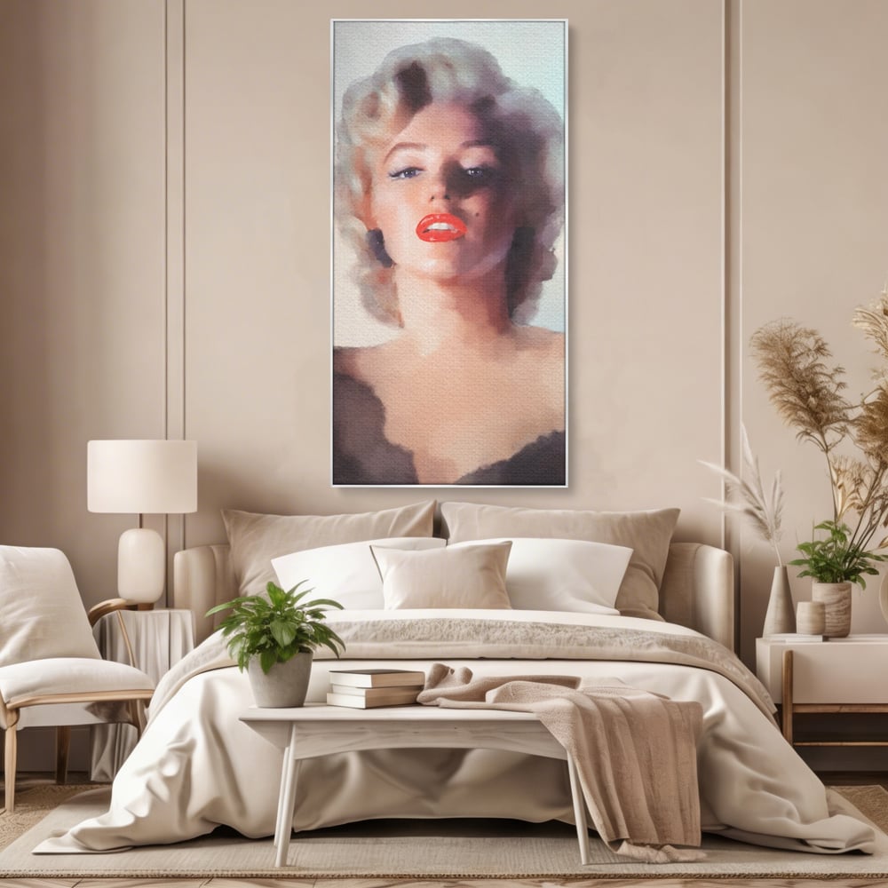 Tablou Canvas Premium LuxCanva® A1361, Marilyn Monroe ,  Living, Actrita, Sex Simbol, Diva, Cantareata, Dressing, Culori Vibrante
