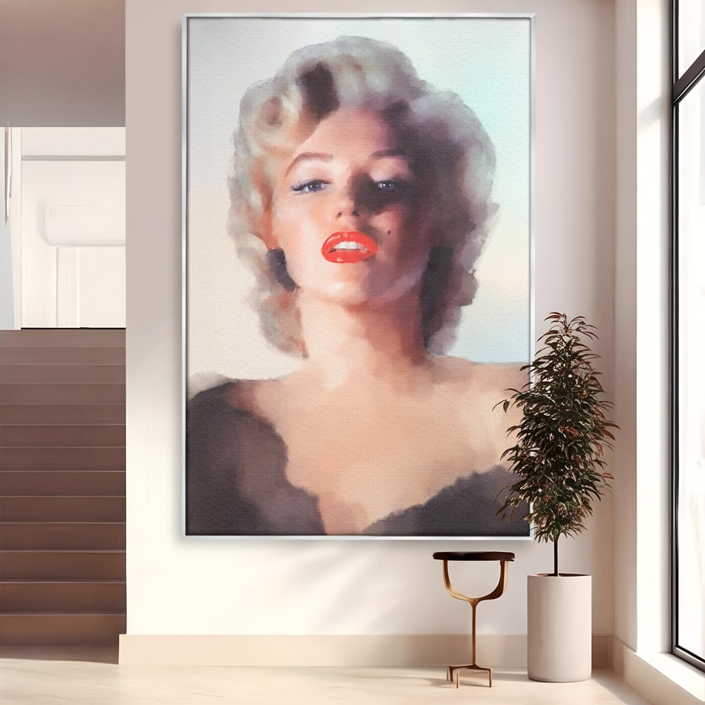 Tablou Canvas Premium LuxCanva® A1361, Marilyn Monroe ,  Living, Actrita, Sex Simbol, Diva, Cantareata, Dressing, Culori Vibrante