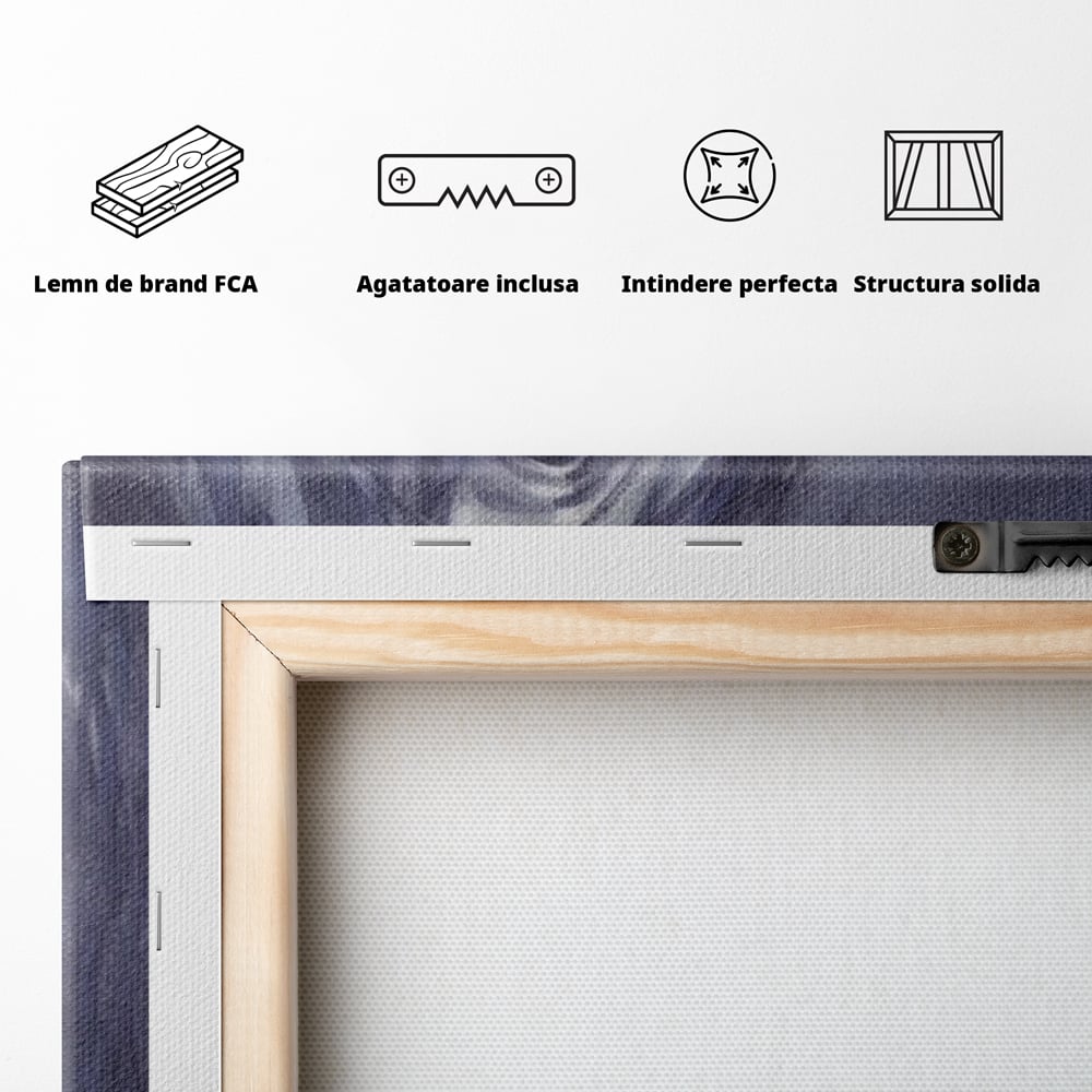 Tablou Canvas Premium LuxCanva® A1365, Calul Gri , Living, Animal, Portret, Mamifer, Dormitor, Culori Vibrante