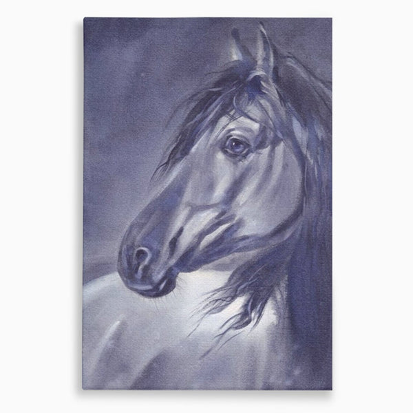 Tablou Canvas Premium LuxCanva® A1365, Calul Gri , Living, Animal, Portret, Mamifer, Dormitor, Culori Vibrante