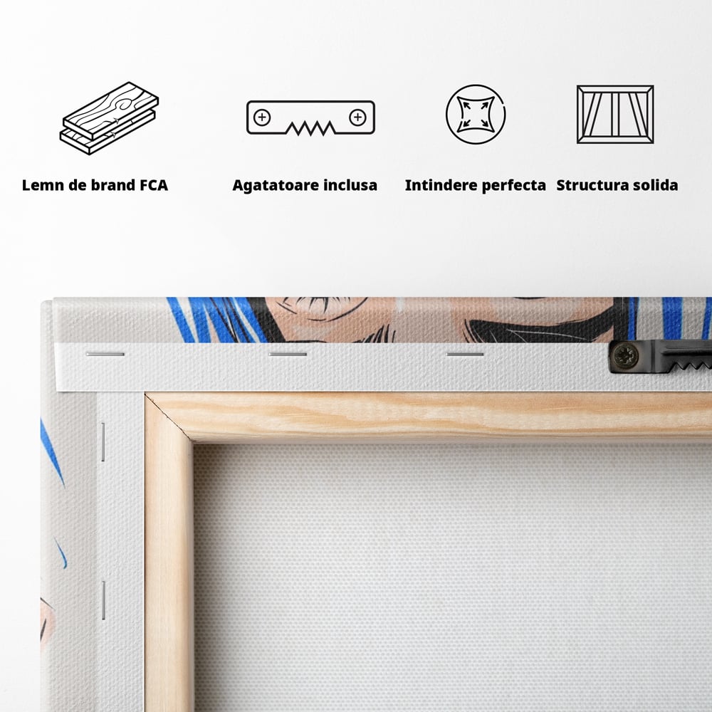 Tablou Canvas Premium LuxCanva® A1366, Girl In Love , Living, Fata, Visatoare, Iubire, Dormitor, Culori Vibrante