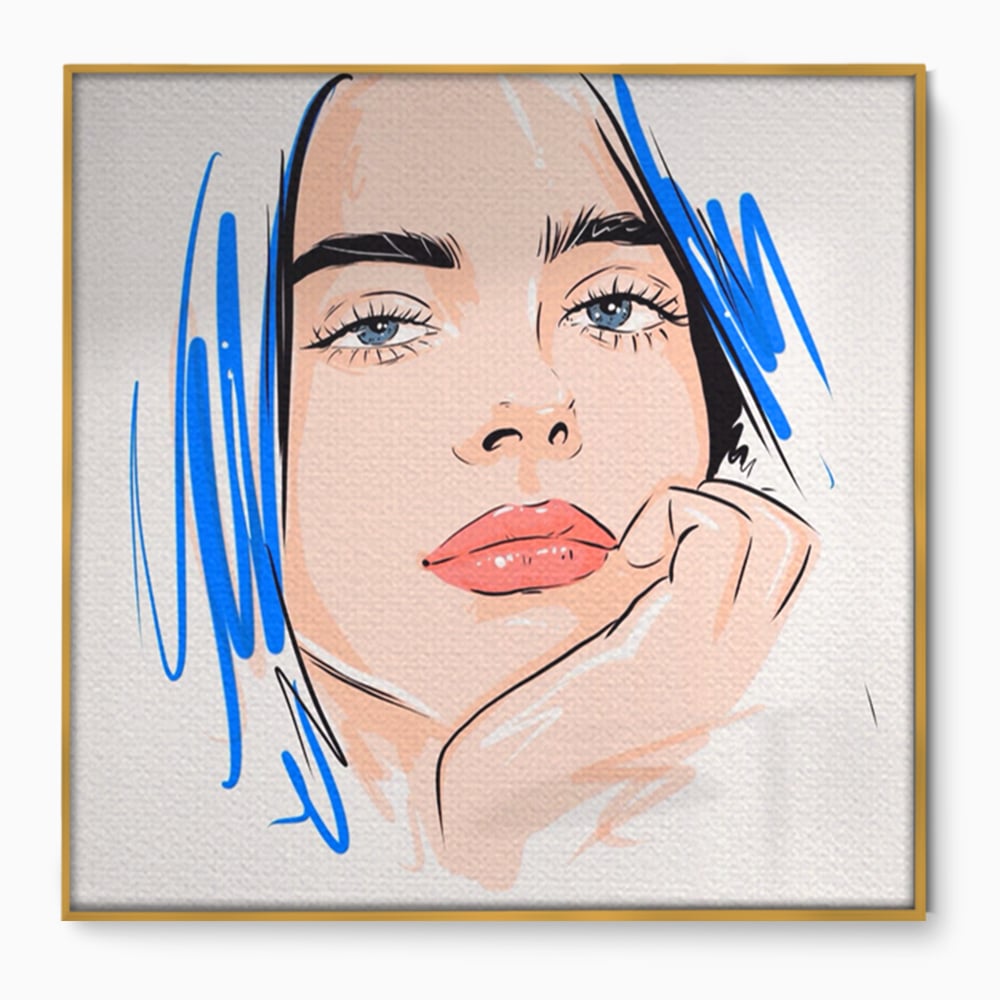 Tablou Canvas Premium LuxCanva® A1366, Girl In Love , Living, Fata, Visatoare, Iubire, Dormitor, Culori Vibrante