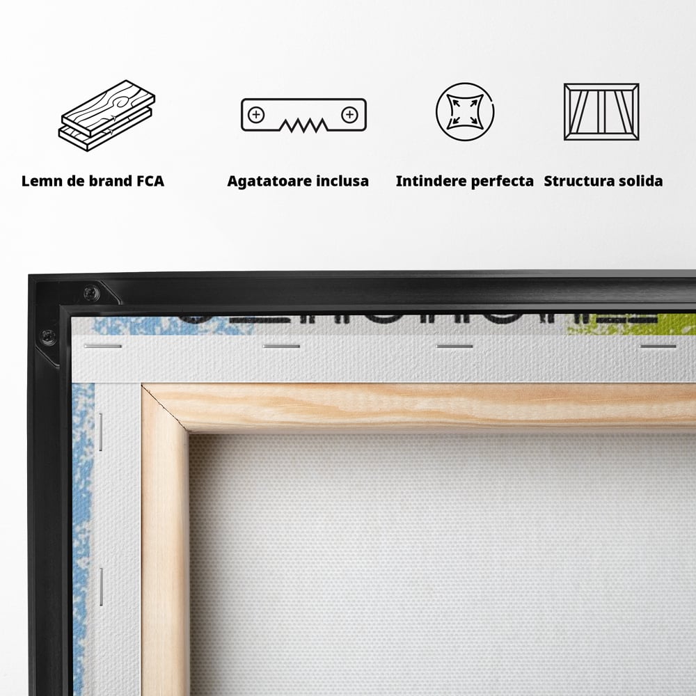 Tablou Canvas Premium LuxCanva® A1367, Change Your Thoughts , Living, Schimba-ti Gandirea, Motivational, Birou, Echipa, Culori Vibrante