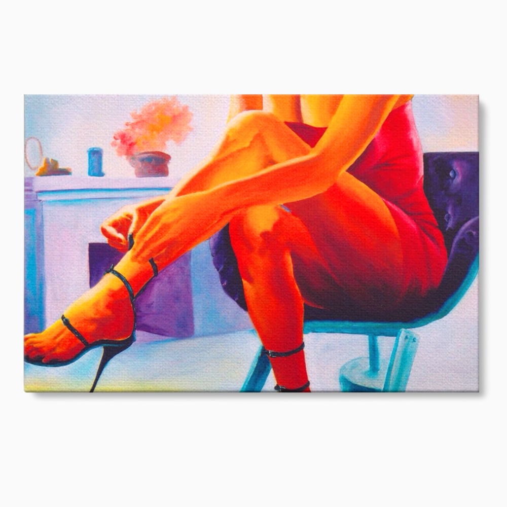Tablou Canvas Premium, LuxCanva® A1368, Sexy Legs , Living, Femeie, Picioare, Frumusete, Senzual, Dressing, Culori Vibrante
