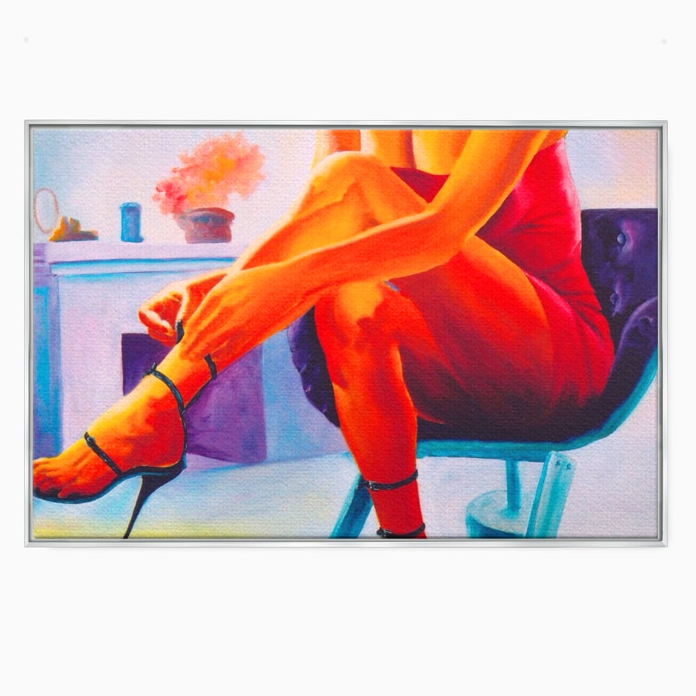 Tablou Canvas Premium, LuxCanva® A1368, Sexy Legs , Living, Femeie, Picioare, Frumusete, Senzual, Dressing, Culori Vibrante