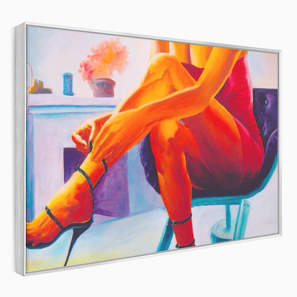 Tablou Canvas Premium, LuxCanva® A1368, Sexy Legs , Living, Femeie, Picioare, Frumusete, Senzual, Dressing, Culori Vibrante