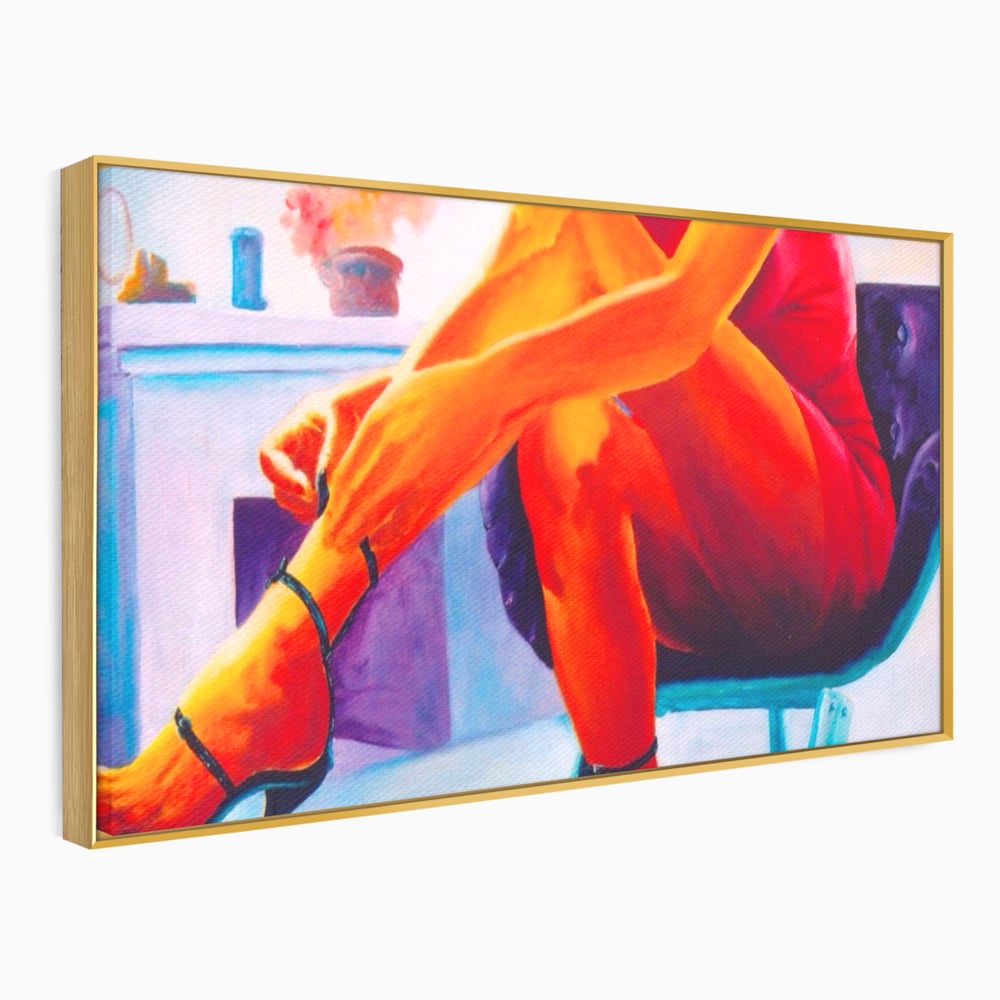 Tablou Canvas Premium, LuxCanva® A1368, Sexy Legs , Living, Femeie, Picioare, Frumusete, Senzual, Dressing, Culori Vibrante