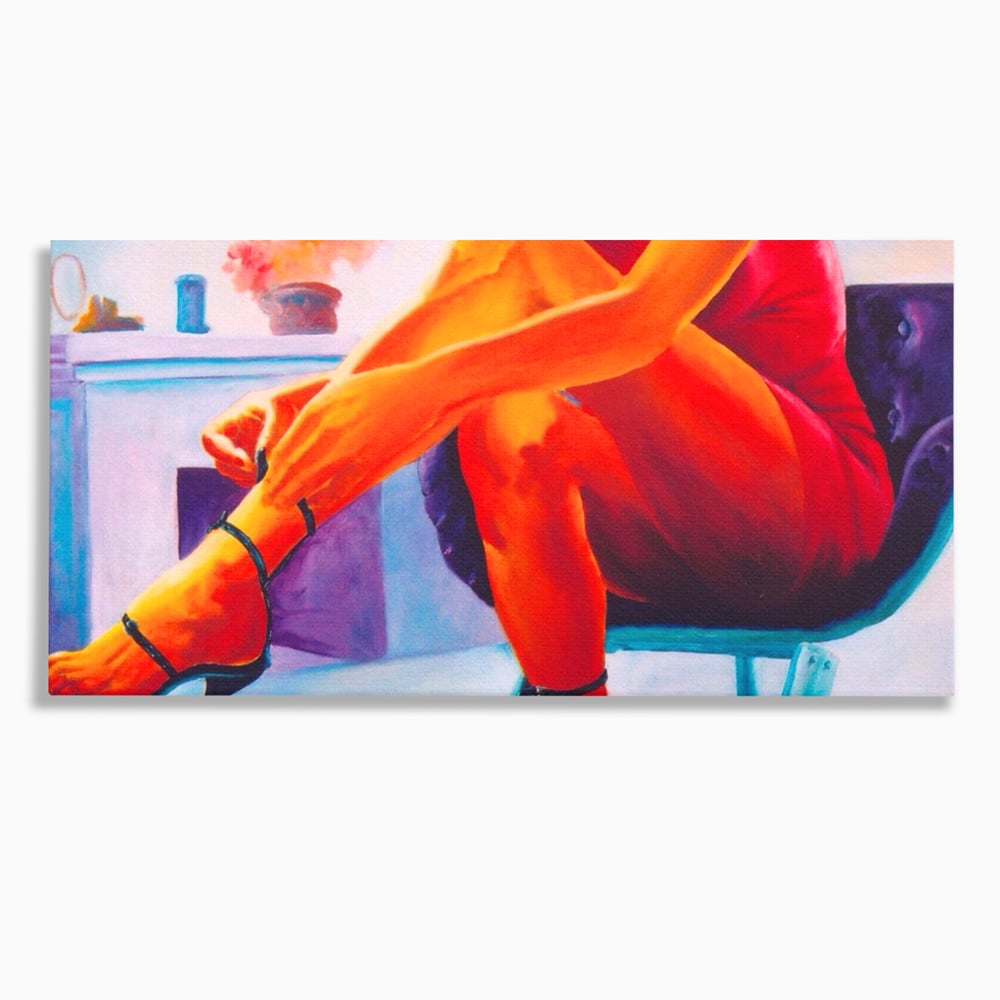 Tablou Canvas Premium, LuxCanva® A1368, Sexy Legs , Living, Femeie, Picioare, Frumusete, Senzual, Dressing, Culori Vibrante