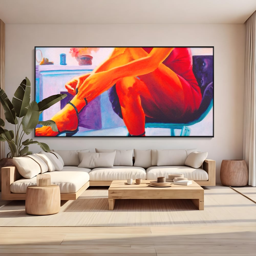 Tablou Canvas Premium, LuxCanva® A1368, Sexy Legs , Living, Femeie, Picioare, Frumusete, Senzual, Dressing, Culori Vibrante