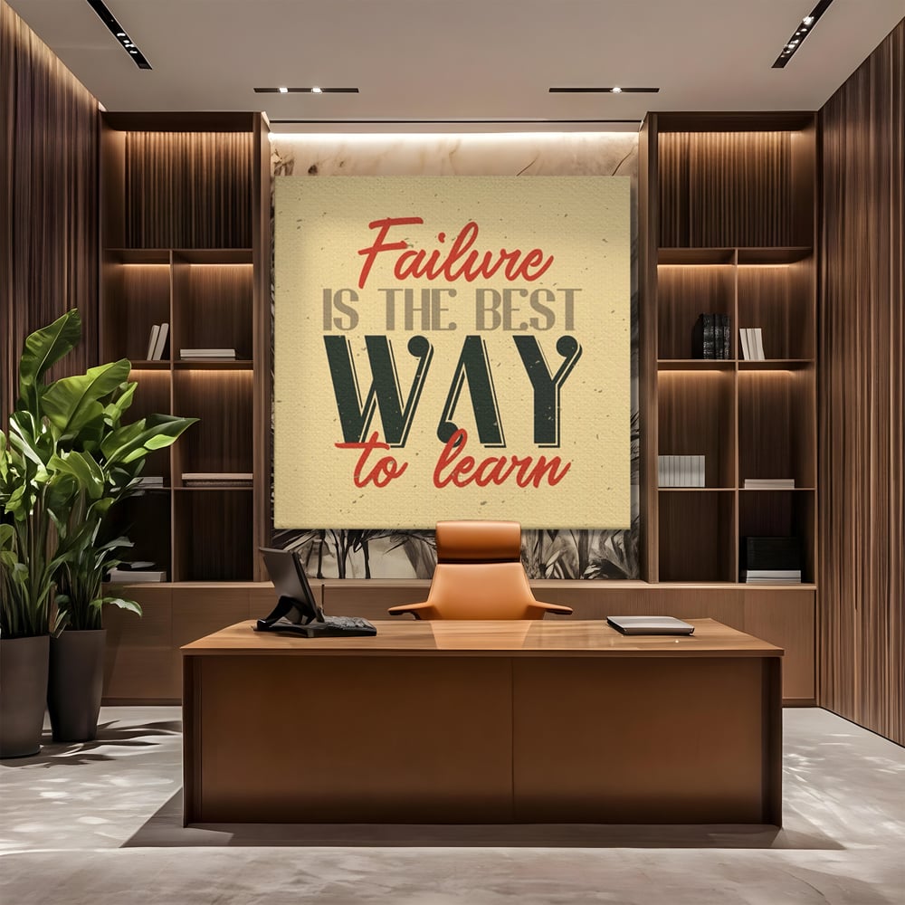 Tablou Canvas Premium LuxCanva® A1369, Failure Is The Best ,  Birou, Echipa, Motivational, Succes, Culori Vibrante