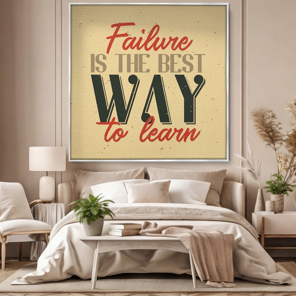 Tablou Canvas Premium LuxCanva® A1369, Failure Is The Best ,  Birou, Echipa, Motivational, Succes, Culori Vibrante