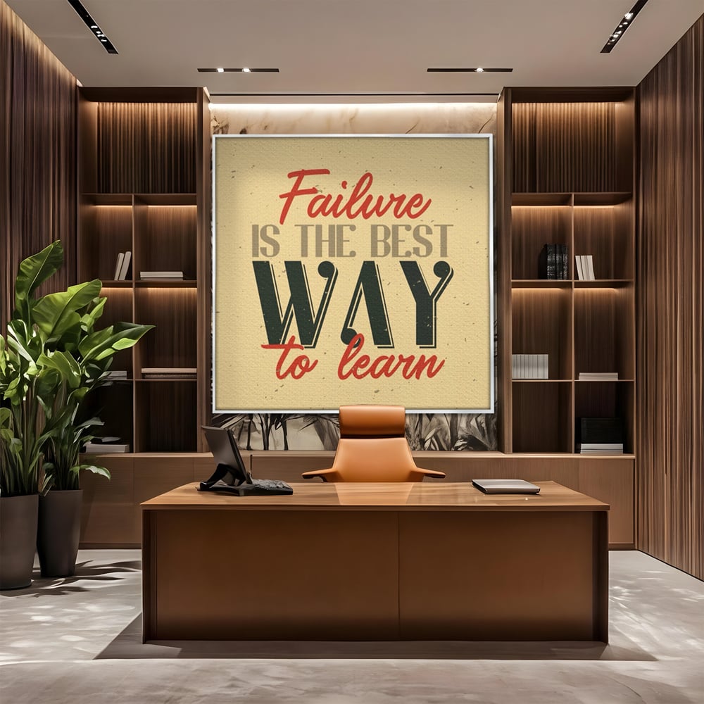 Tablou Canvas Premium LuxCanva® A1369, Failure Is The Best ,  Birou, Echipa, Motivational, Succes, Culori Vibrante