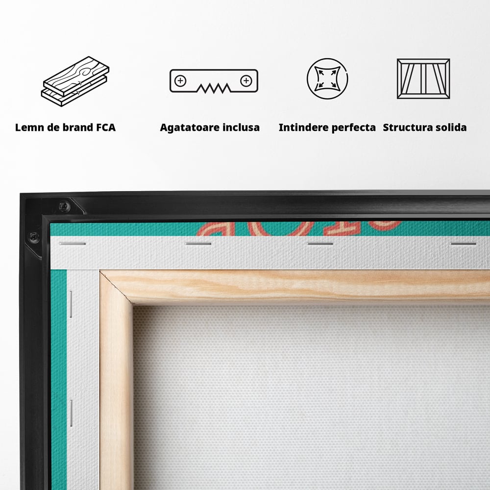 Tablou Canvas Premium LuxCanva® A1370, Stop Wishing, Start Doing , Birou, Succes, Motivatie, Munca, Dorinta, Culori Vibrante