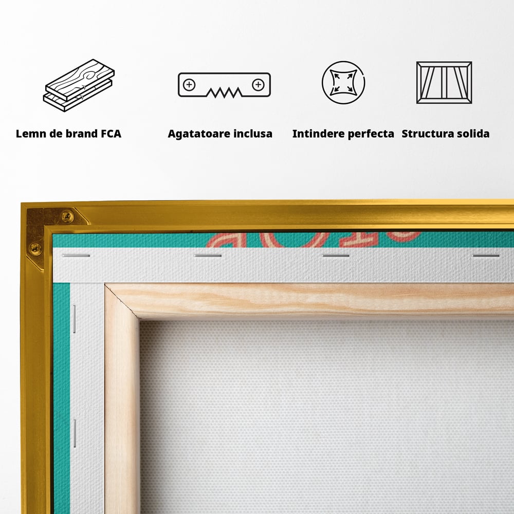 Tablou Canvas Premium LuxCanva® A1370, Stop Wishing, Start Doing , Birou, Succes, Motivatie, Munca, Dorinta, Culori Vibrante