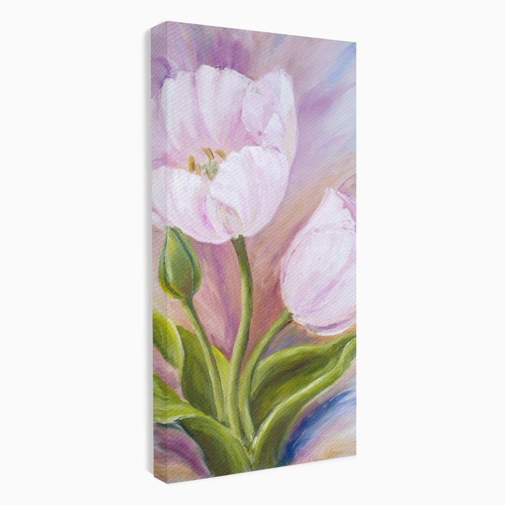 Tablou Canvas Premium LuxCanva® A1371, Pink Tulip , Dormitor, Lalea, Floare, Planta, Living, Culori Vibrante
