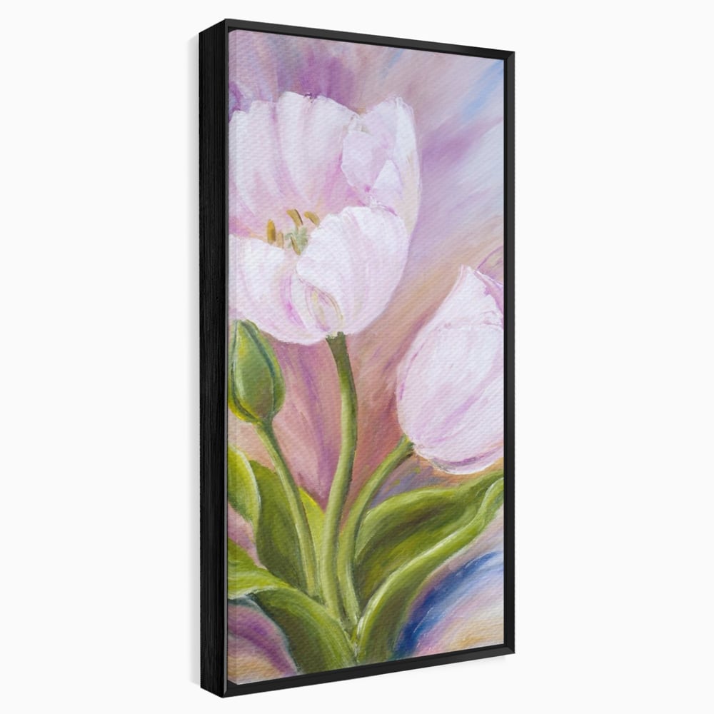 Tablou Canvas Premium LuxCanva® A1371, Pink Tulip , Dormitor, Lalea, Floare, Planta, Living, Culori Vibrante