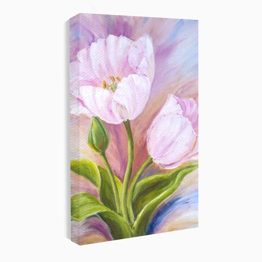 Tablou Canvas Premium LuxCanva® A1371, Pink Tulip , Dormitor, Lalea, Floare, Planta, Living, Culori Vibrante