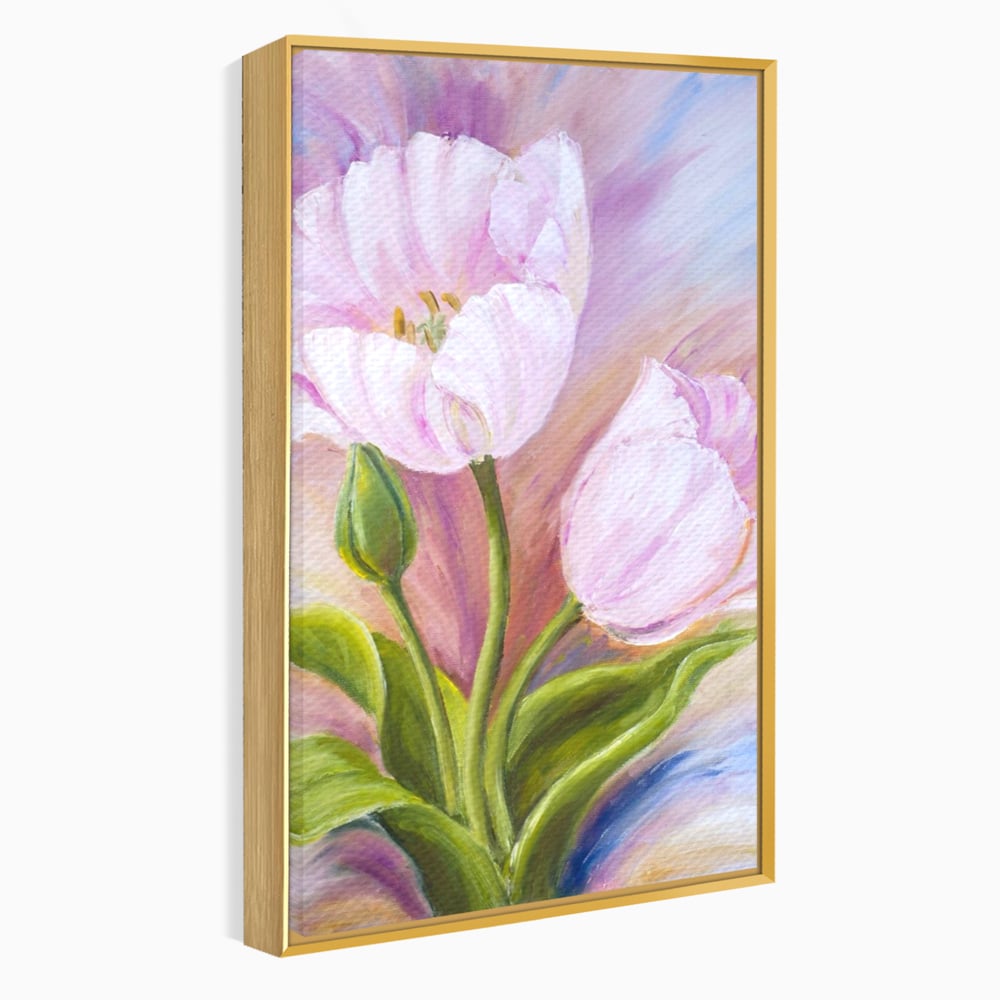 Tablou Canvas Premium LuxCanva® A1371, Pink Tulip , Dormitor, Lalea, Floare, Planta, Living, Culori Vibrante