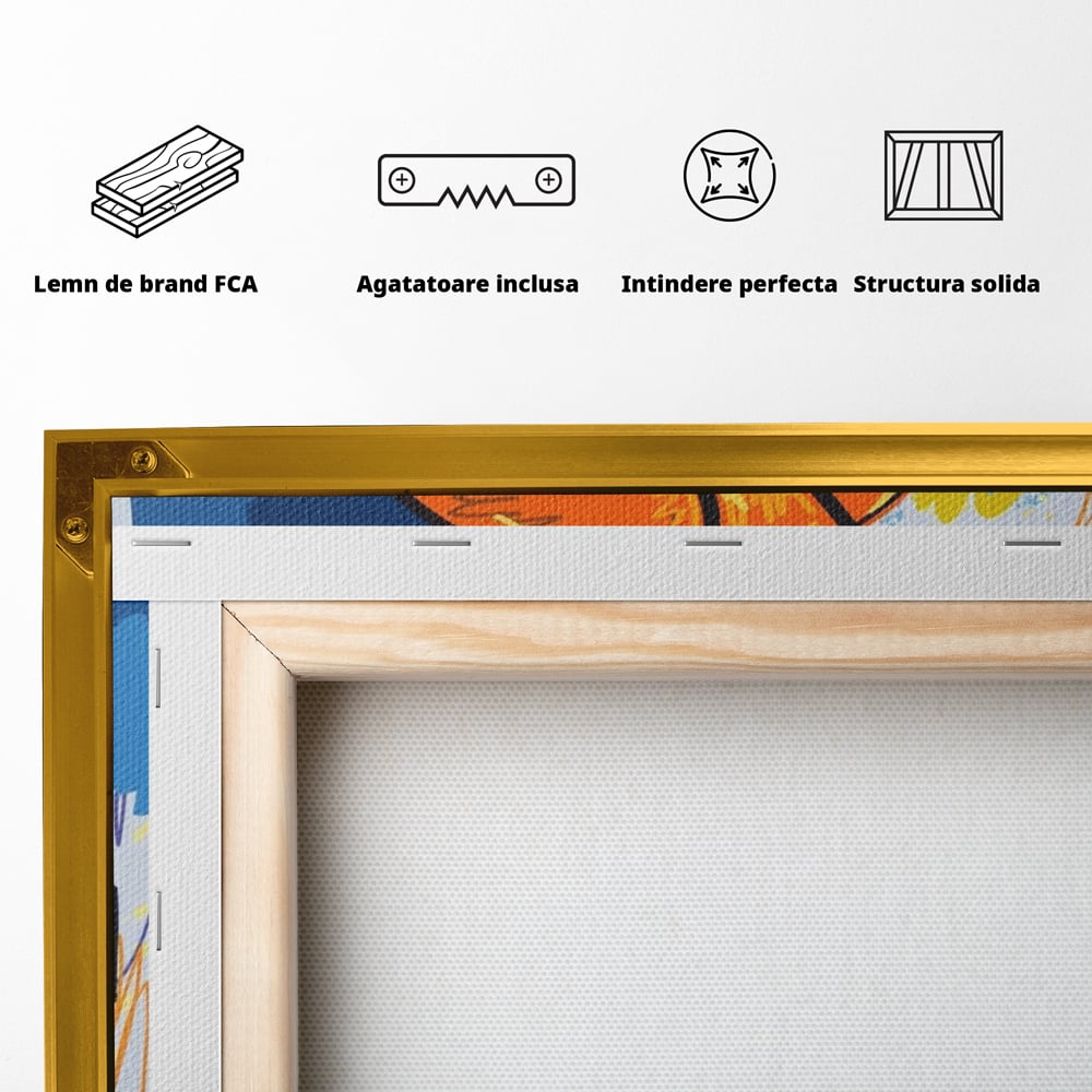 Tablou Canvas Premium LuxCanva® A1372, Basketball , Dormitor, Minge, Sport, Baschet, Camera Copil, NBA, Culori Vibrante