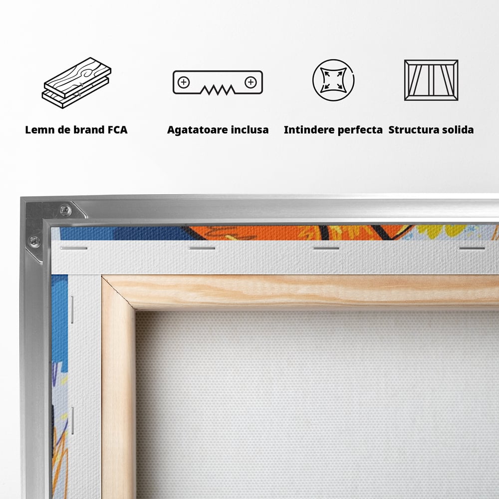 Tablou Canvas Premium LuxCanva® A1372, Basketball , Dormitor, Minge, Sport, Baschet, Camera Copil, NBA, Culori Vibrante