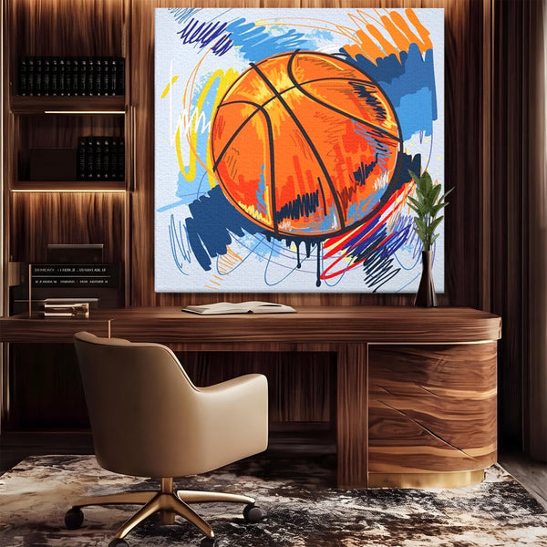 Tablou Canvas Premium LuxCanva® A1372, Basketball , Dormitor, Minge, Sport, Baschet, Camera Copil, NBA, Culori Vibrante