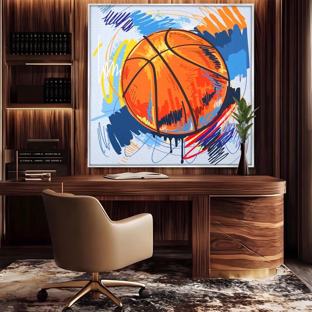Tablou Canvas Premium LuxCanva® A1372, Basketball , Dormitor, Minge, Sport, Baschet, Camera Copil, NBA, Culori Vibrante