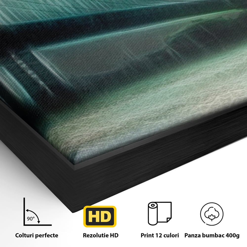 Tablou Canvas Premium LuxCanva® A1375, Podul , Dormitor, Furtuna, Ploaie, Fulgere, Living, Culori Vibrante