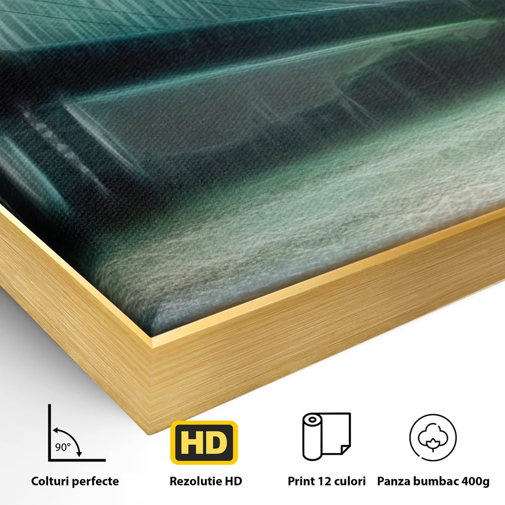 Tablou Canvas Premium LuxCanva® A1375, Podul , Dormitor, Furtuna, Ploaie, Fulgere, Living, Culori Vibrante