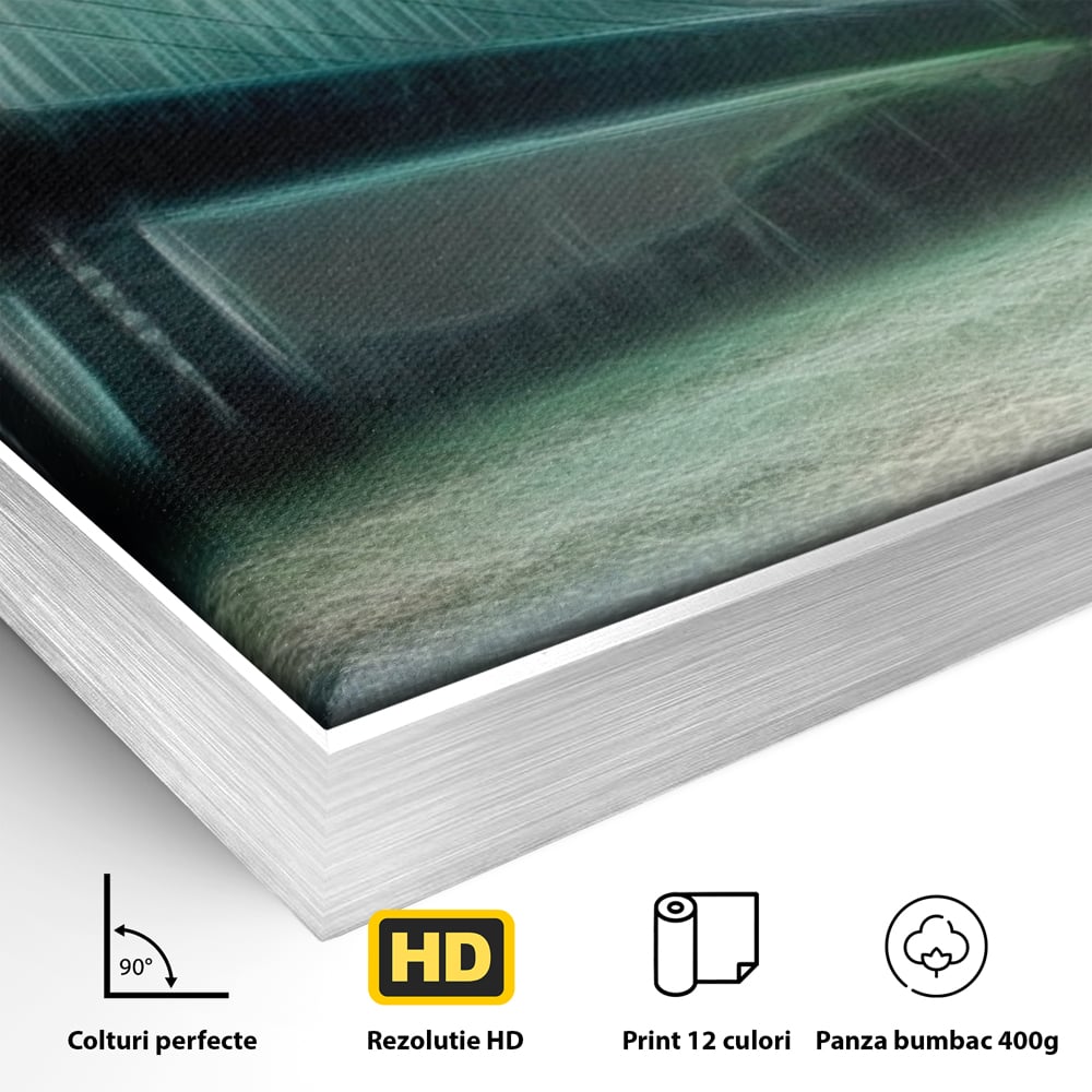 Tablou Canvas Premium LuxCanva® A1375, Podul , Dormitor, Furtuna, Ploaie, Fulgere, Living, Culori Vibrante