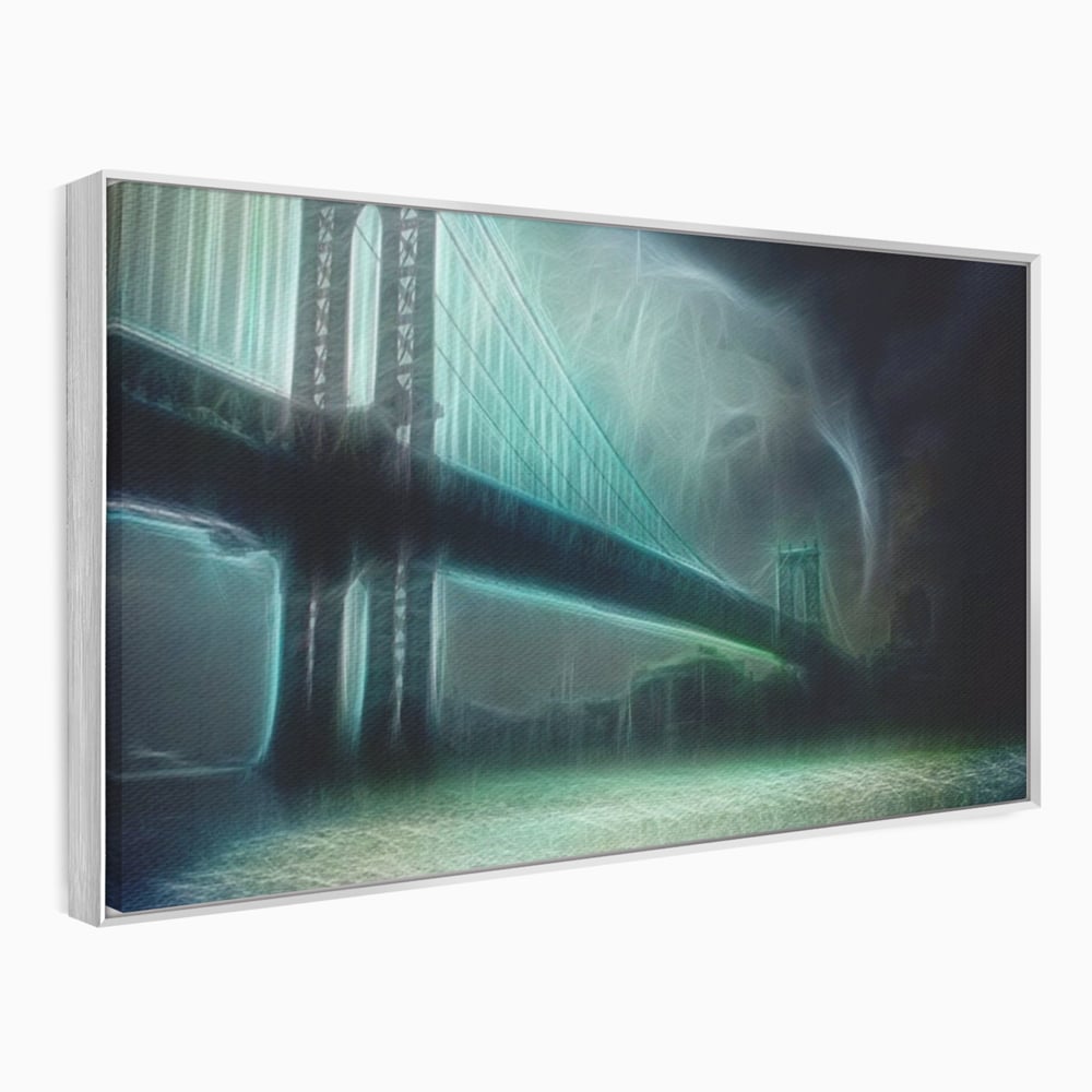 Tablou Canvas Premium LuxCanva® A1375, Podul , Dormitor, Furtuna, Ploaie, Fulgere, Living, Culori Vibrante