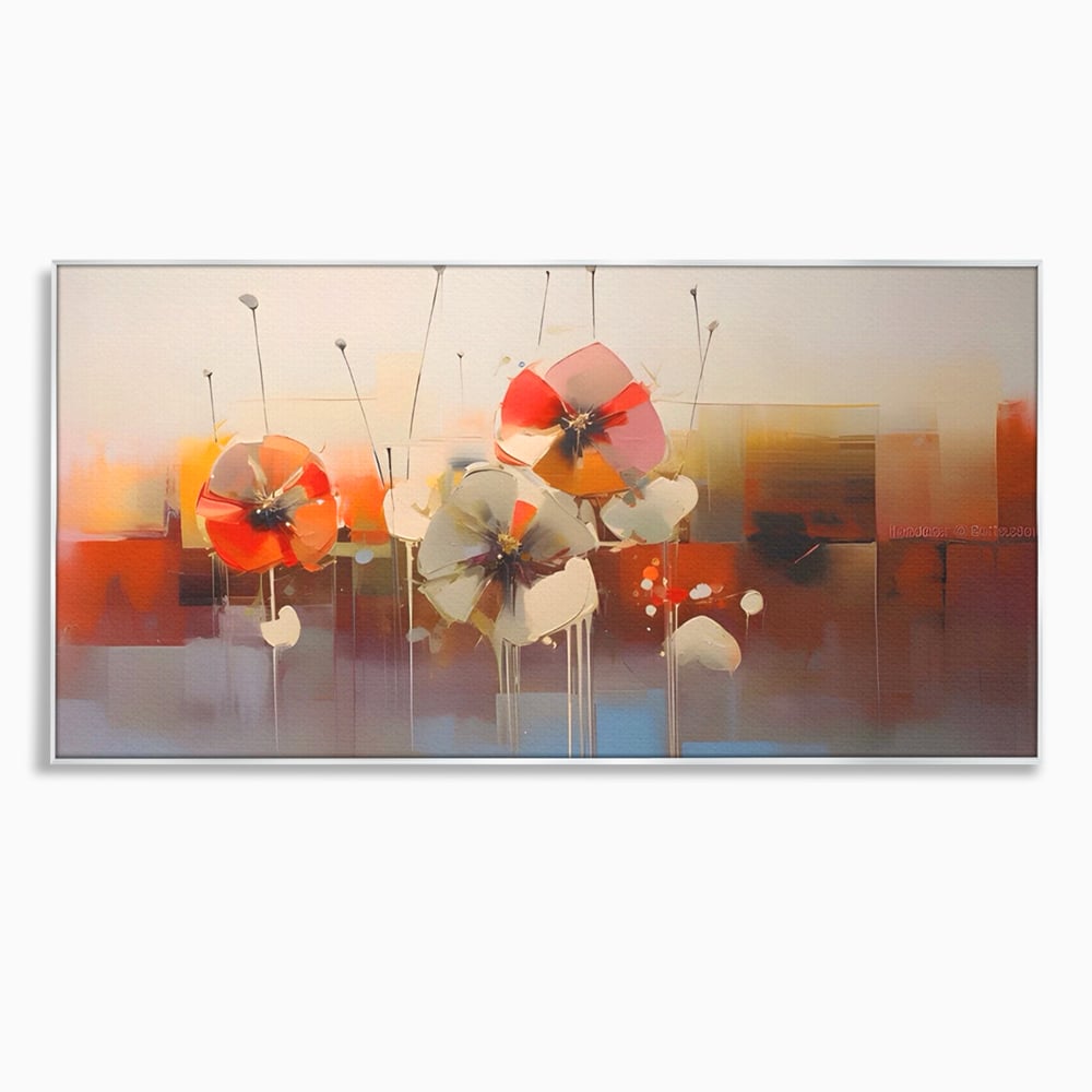 Leinwandbilder Premium LuxCanva® A1376, Gemalte Blumen , Schlafzimmer, Blumen, Gemälde, Natur, Dekorativ, Wohnen, Wohnzimmer, Lebendige Farben