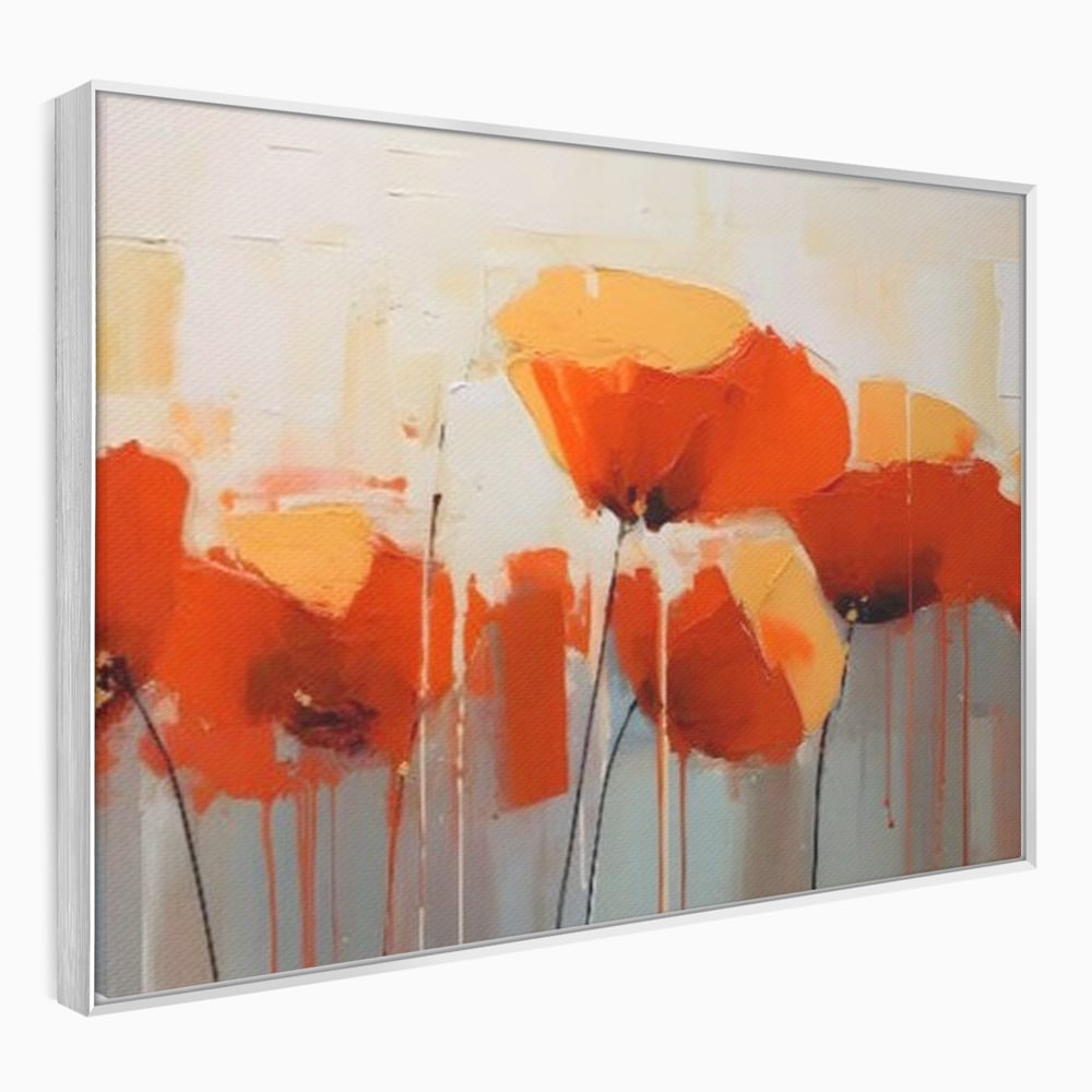 Tablou Canvas Premium LuxCanva® A1377, Red Flowers , Dormitor, Maci, Pictura, Flori, Decorativ, Living, Culori Vibrante