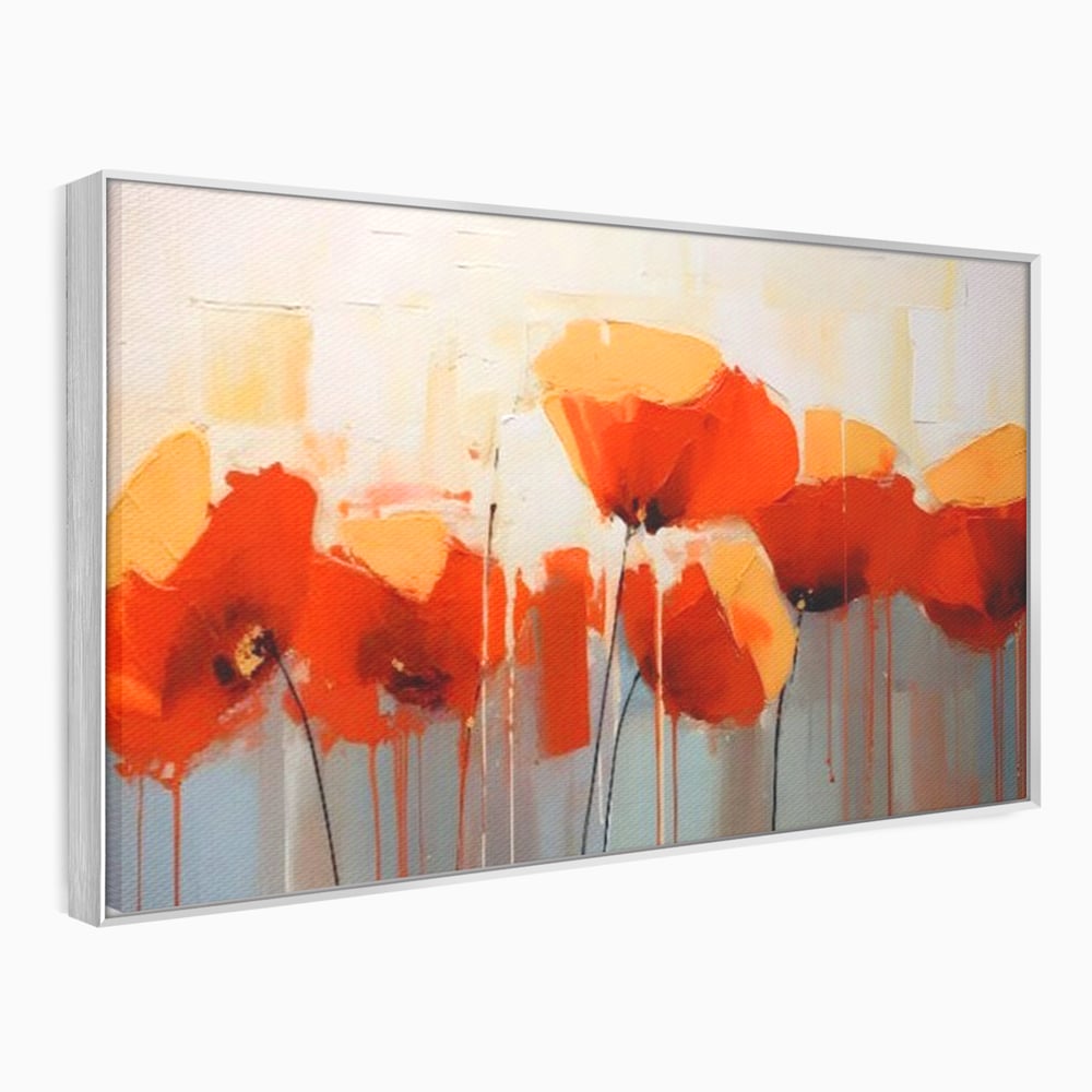 Tablou Canvas Premium LuxCanva® A1377, Red Flowers , Dormitor, Maci, Pictura, Flori, Decorativ, Living, Culori Vibrante