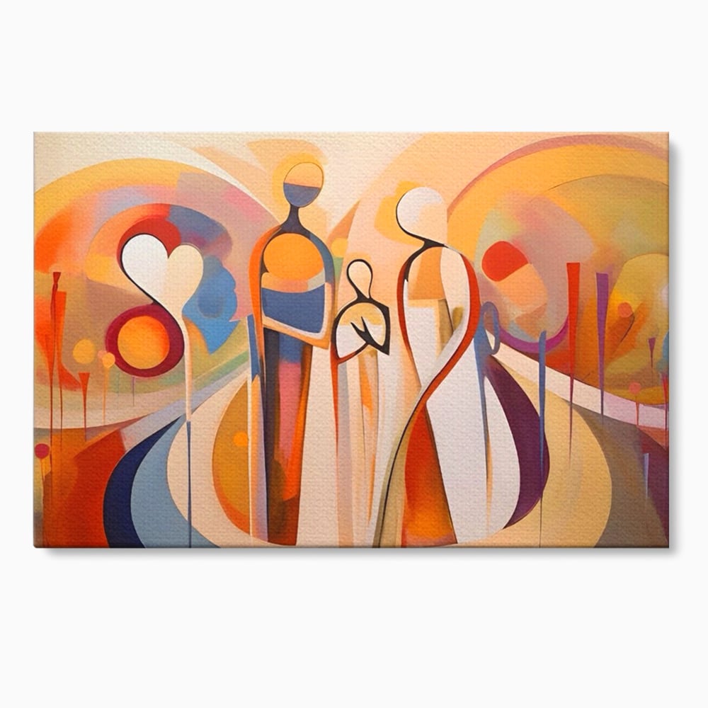 Tablou Canvas Premium LuxCanva® A1379, Family ,Dormitor, Cuplu, Iubire, Abstract, Living, Culori Vibrante