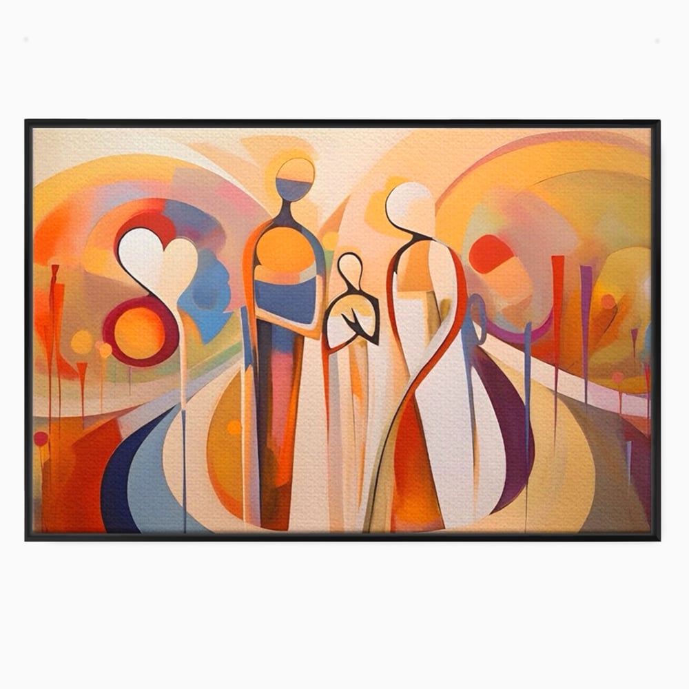 Tablou Canvas Premium LuxCanva® A1379, Family ,Dormitor, Cuplu, Iubire, Abstract, Living, Culori Vibrante