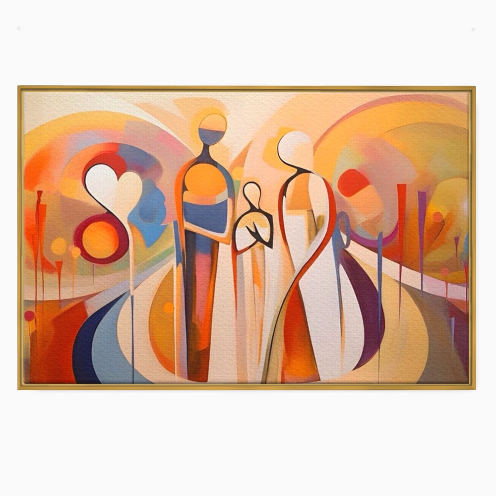 Tablou Canvas Premium LuxCanva® A1379, Family ,Dormitor, Cuplu, Iubire, Abstract, Living, Culori Vibrante