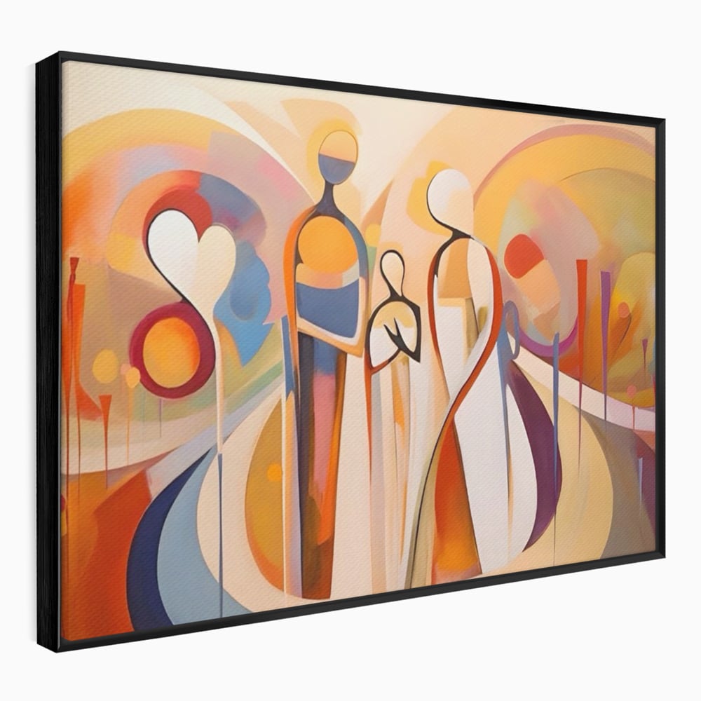 Tablou Canvas Premium LuxCanva® A1379, Family ,Dormitor, Cuplu, Iubire, Abstract, Living, Culori Vibrante