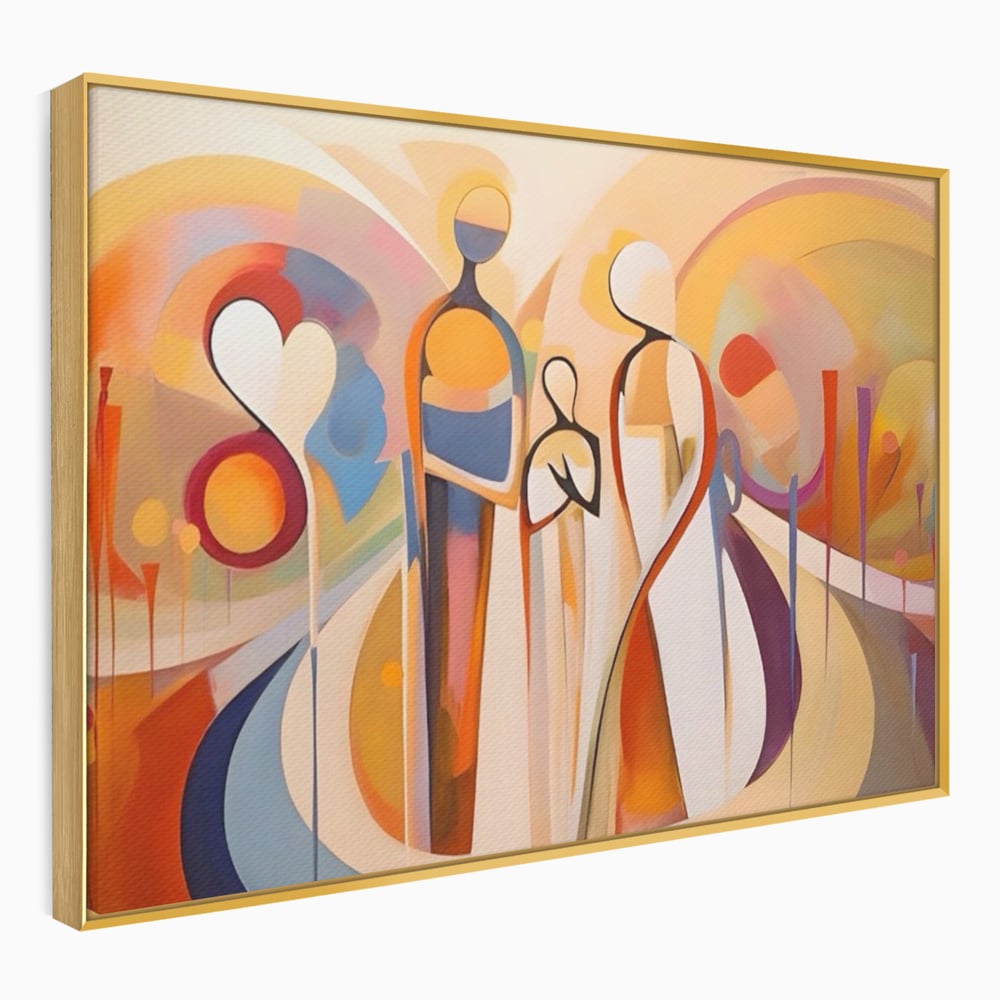 Tablou Canvas Premium LuxCanva® A1379, Family ,Dormitor, Cuplu, Iubire, Abstract, Living, Culori Vibrante