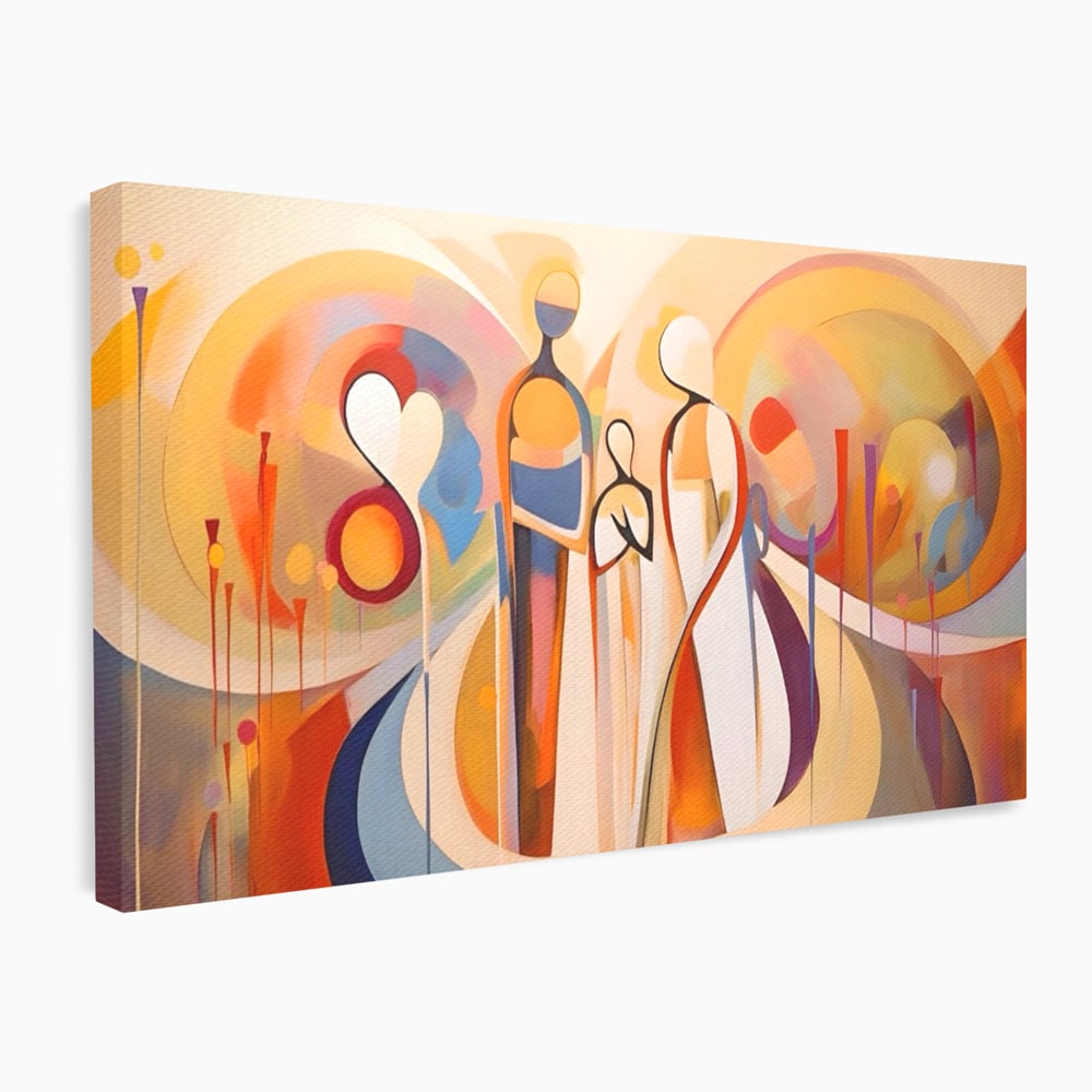 Tablou Canvas Premium LuxCanva® A1379, Family ,Dormitor, Cuplu, Iubire, Abstract, Living, Culori Vibrante