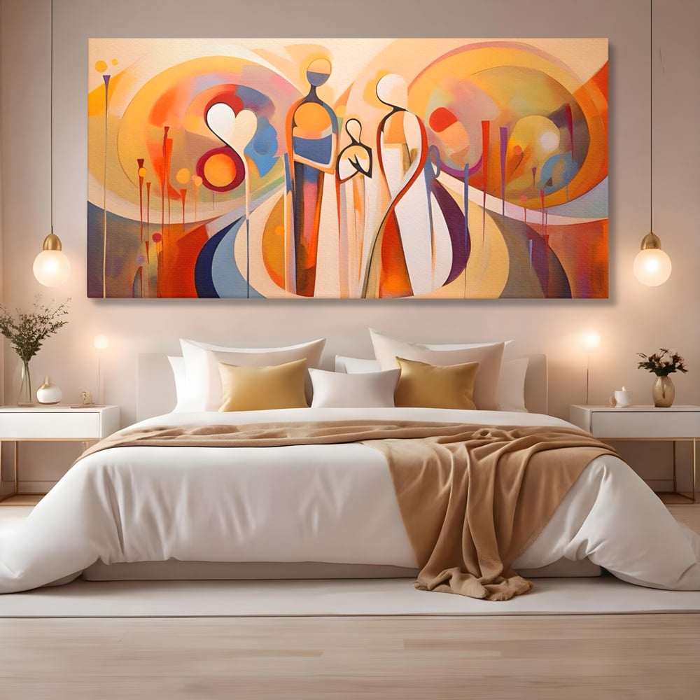 Tablou Canvas Premium LuxCanva® A1379, Family ,Dormitor, Cuplu, Iubire, Abstract, Living, Culori Vibrante