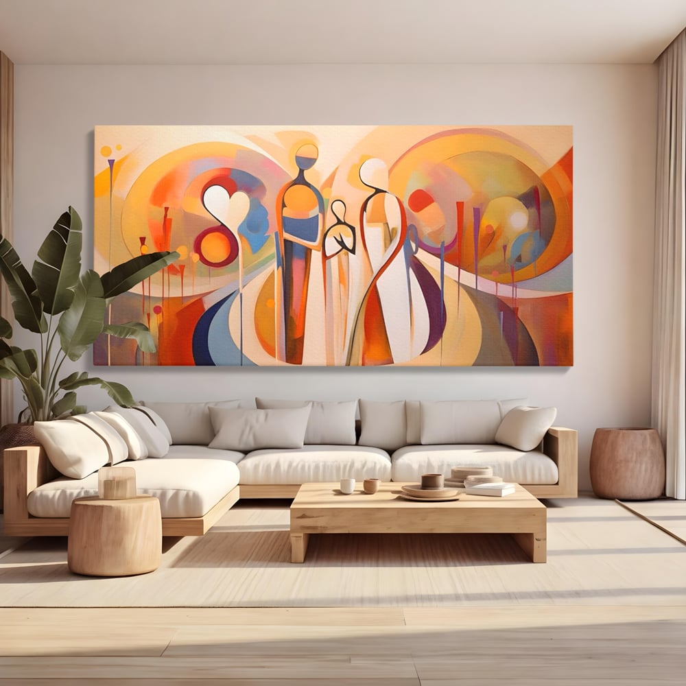 Tablou Canvas Premium LuxCanva® A1379, Family ,Dormitor, Cuplu, Iubire, Abstract, Living, Culori Vibrante