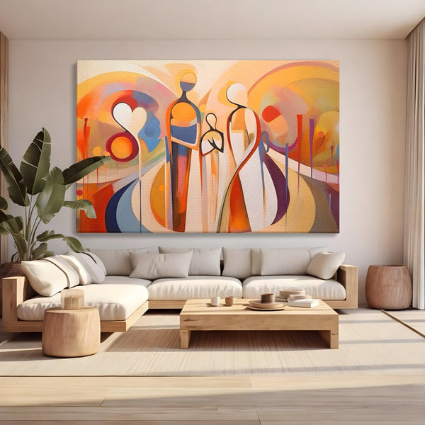 Tablou Canvas Premium LuxCanva® A1379, Family ,Dormitor, Cuplu, Iubire, Abstract, Living, Culori Vibrante