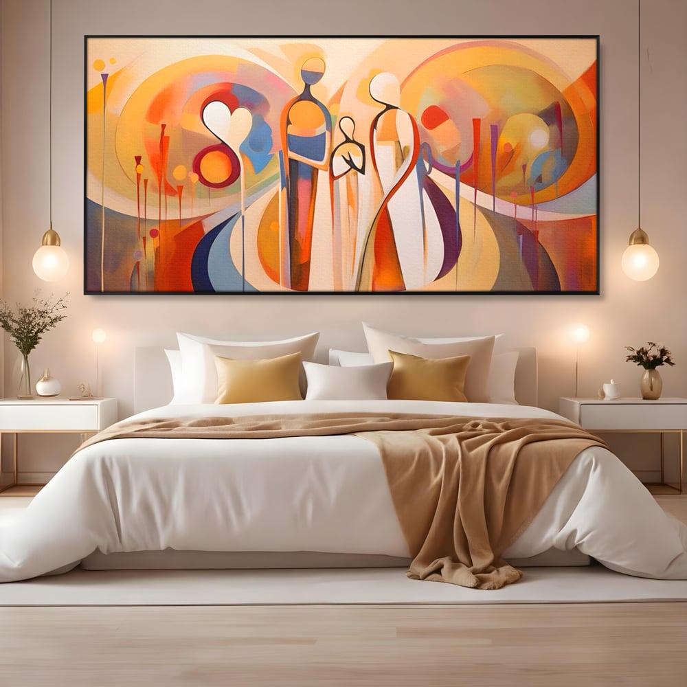 Tablou Canvas Premium LuxCanva® A1379, Family ,Dormitor, Cuplu, Iubire, Abstract, Living, Culori Vibrante