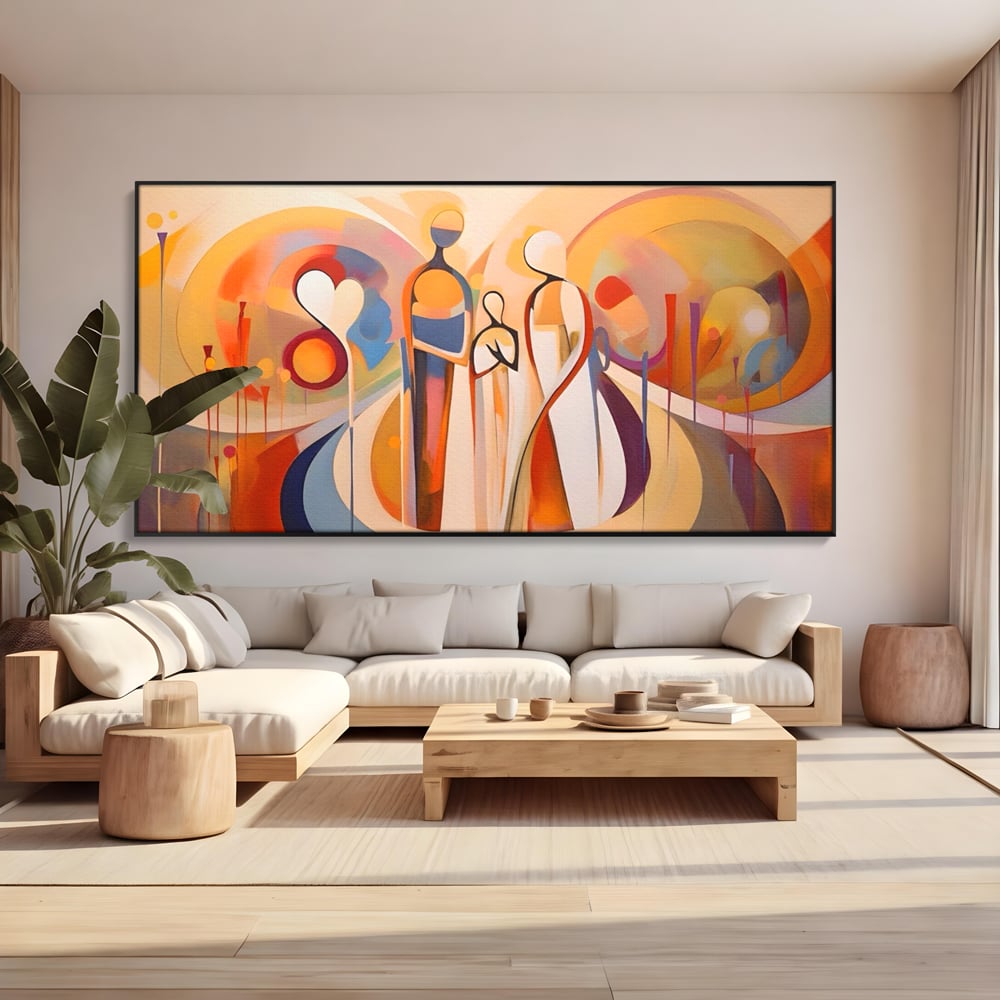 Tablou Canvas Premium LuxCanva® A1379, Family ,Dormitor, Cuplu, Iubire, Abstract, Living, Culori Vibrante