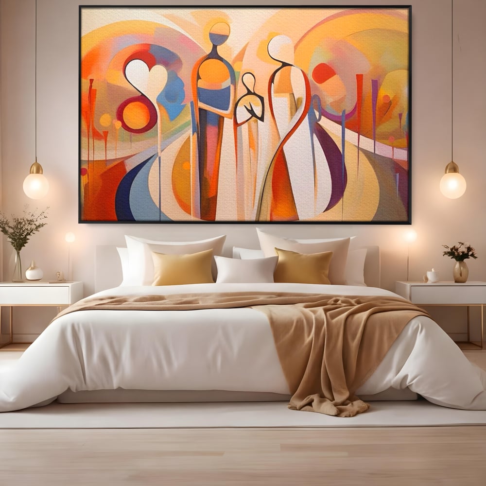 Tablou Canvas Premium LuxCanva® A1379, Family ,Dormitor, Cuplu, Iubire, Abstract, Living, Culori Vibrante