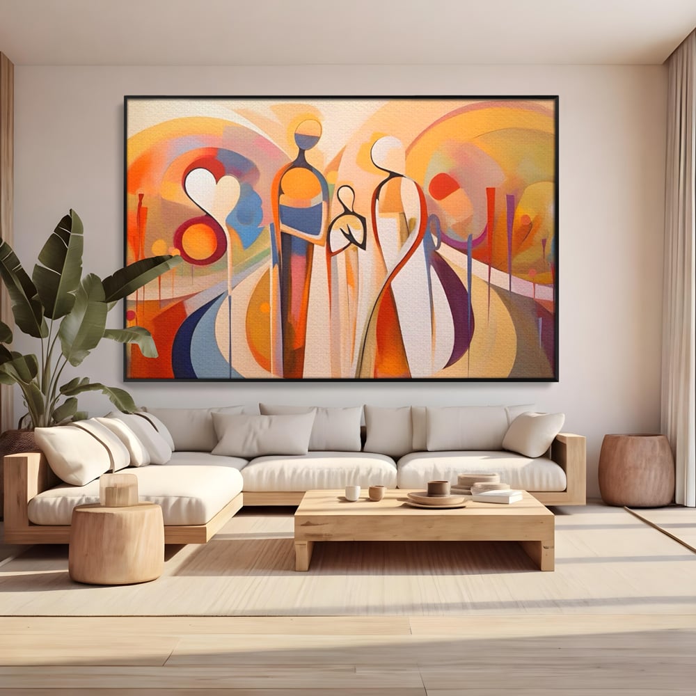 Tablou Canvas Premium LuxCanva® A1379, Family ,Dormitor, Cuplu, Iubire, Abstract, Living, Culori Vibrante