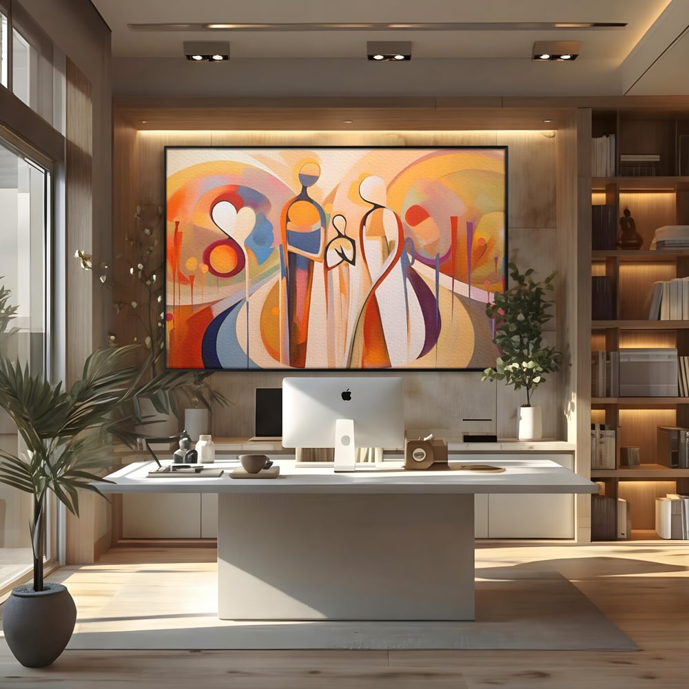 Tablou Canvas Premium LuxCanva® A1379, Family ,Dormitor, Cuplu, Iubire, Abstract, Living, Culori Vibrante