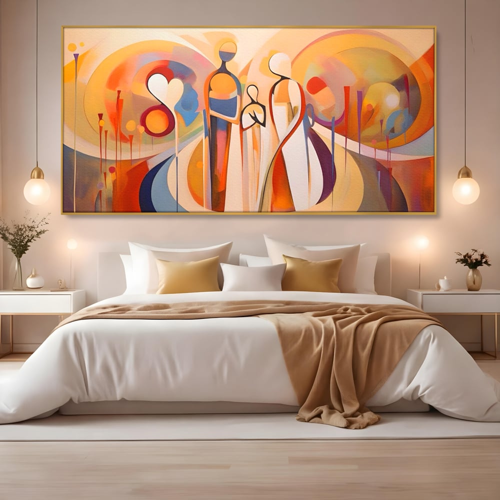 Tablou Canvas Premium LuxCanva® A1379, Family ,Dormitor, Cuplu, Iubire, Abstract, Living, Culori Vibrante